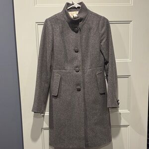 J Crew Lady Day Coat Gray Size 0